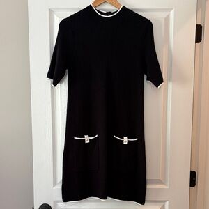 TCEC Black Dress with White Trim